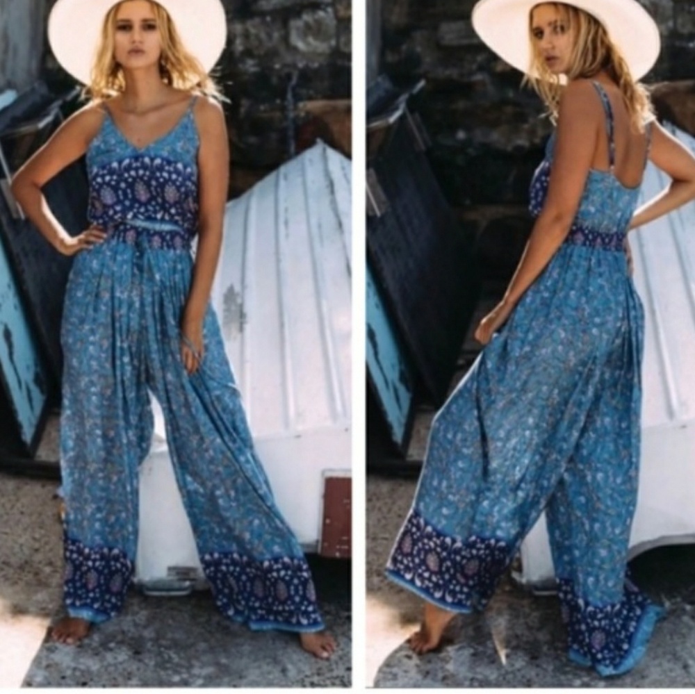 Jaase wave jumpsuit in sapphire